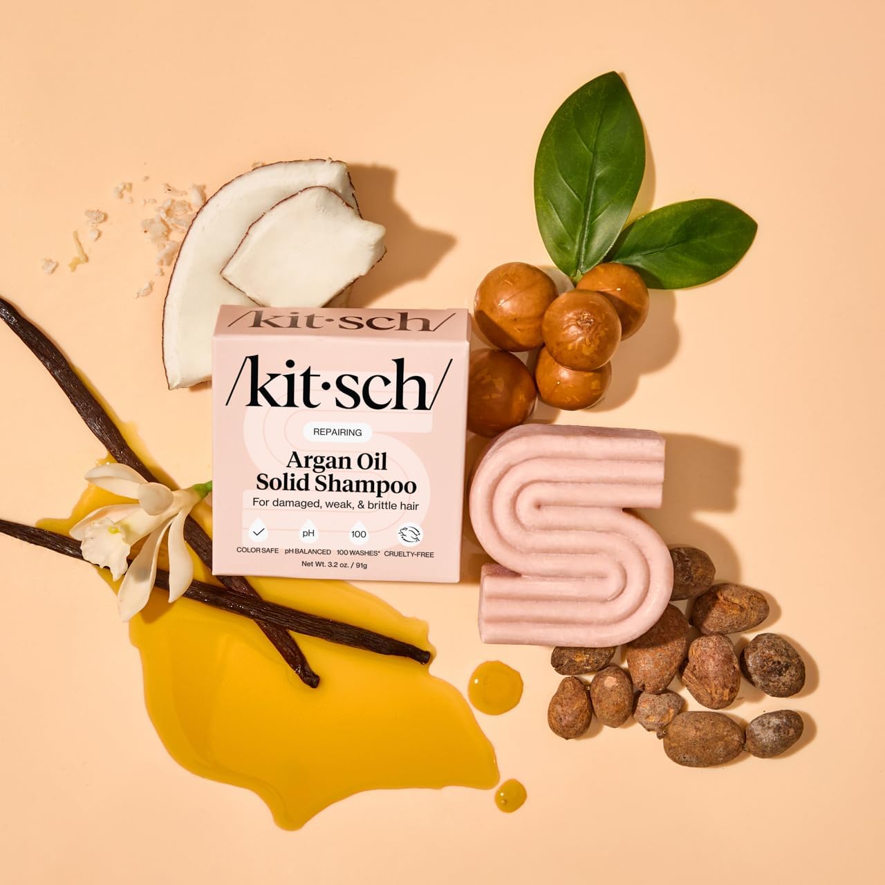 kitsch before and after hair texture comparison showing improved manageability benefits