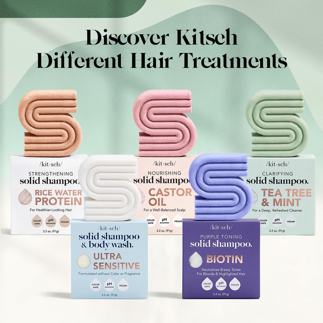 Kitsch before and after hair photo showing increased lift and fuller-looking hair benefit