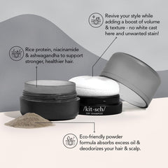 Kitsch built-in puff close-up highlighting easy, mess-free application benefit