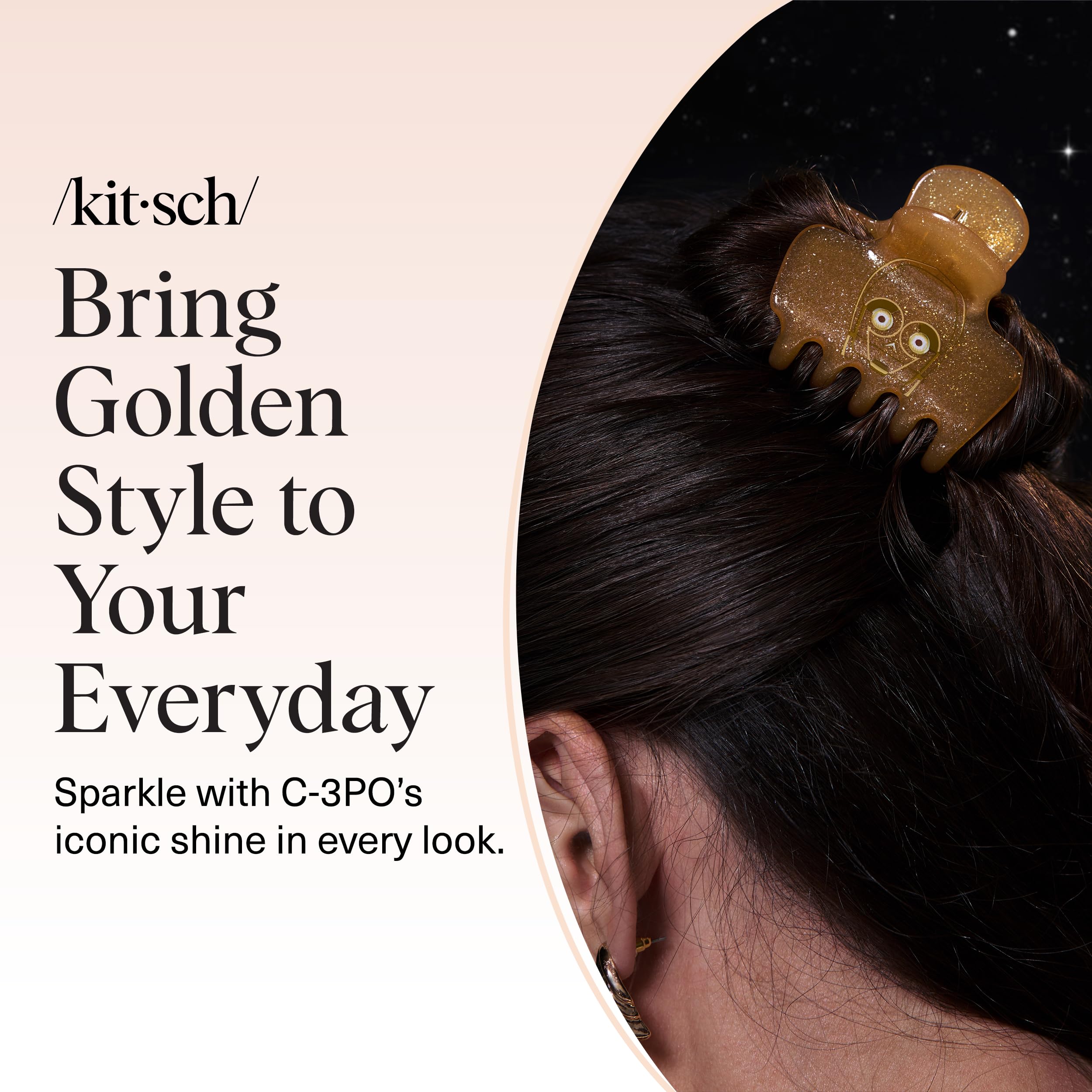 Kitsch C-3PO clip spring mechanism detail showing strong, reliable closure
