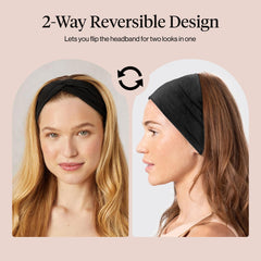 Kitsch camel headband close-up highlighting soft material and neutral tone