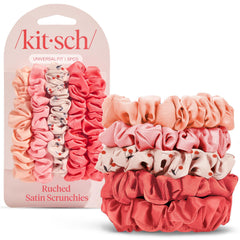 Kitsch cherry blossom front packaging showing five scrunchies and branding for easy selection