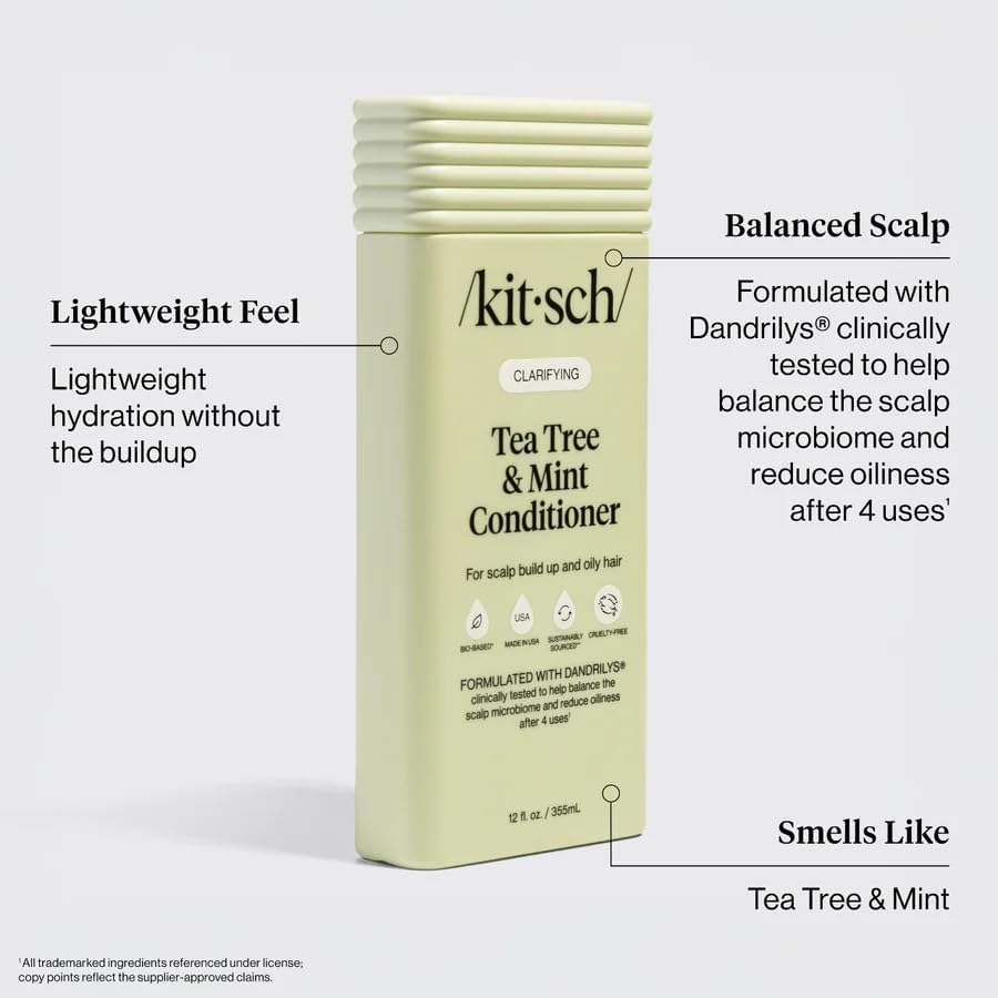 Kitsch conditioner texture pouring to show lightweight consistency