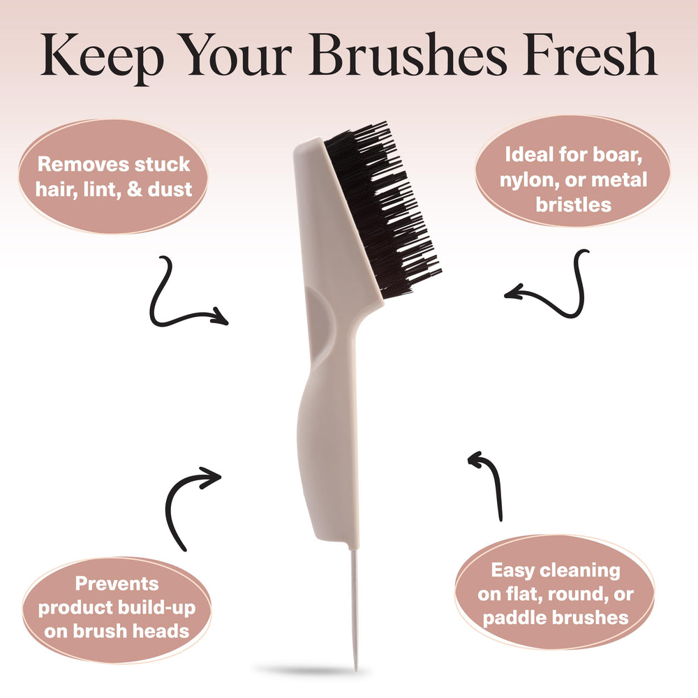 Kitsch cleaner clearing debris from a wide-tooth comb for smoother combing