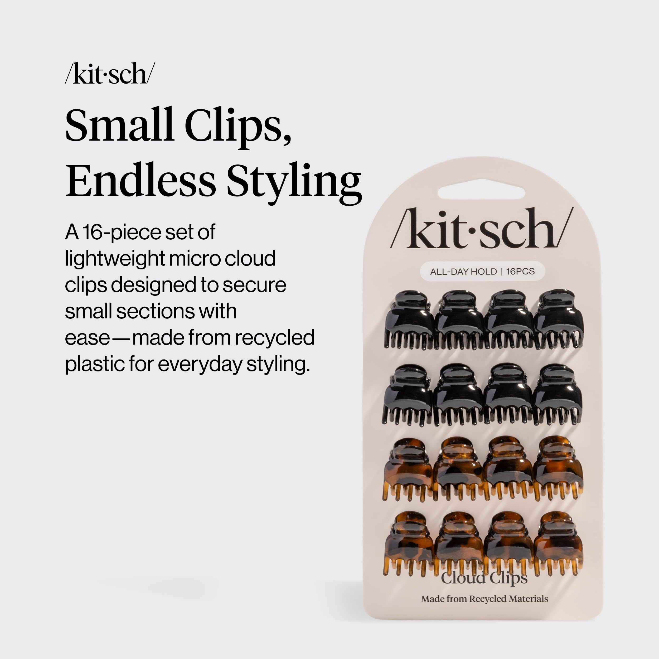 Kitsch close-up of clip texture highlighting durable recycled plastic