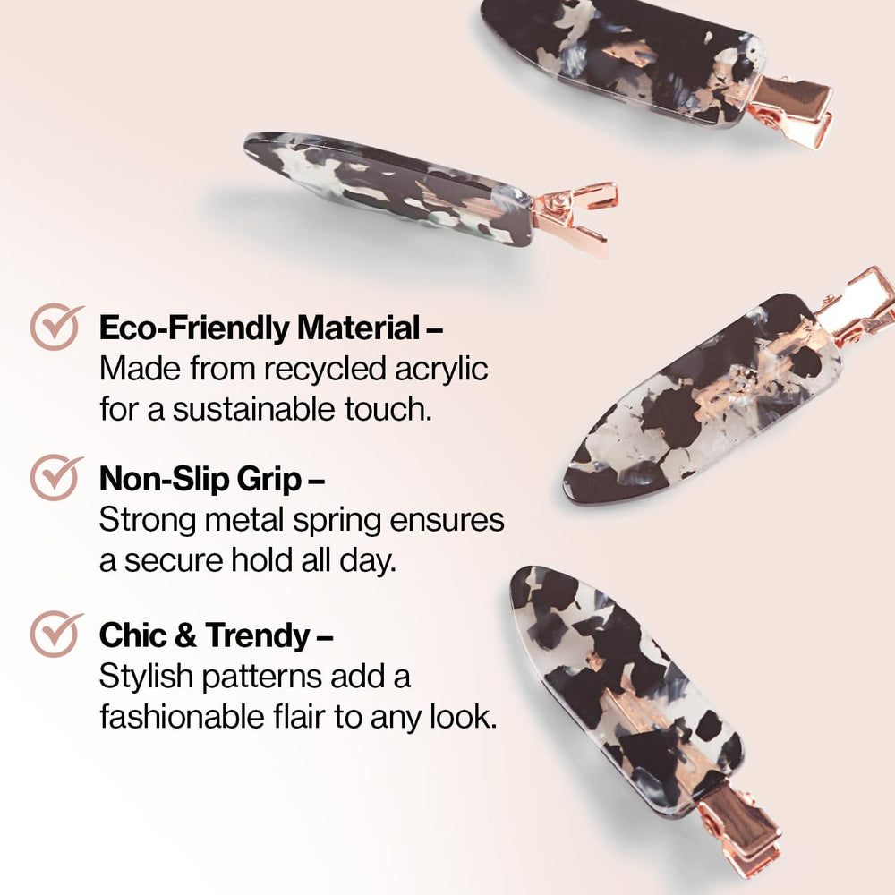 Kitsch clip holding hair back during makeup for precise application