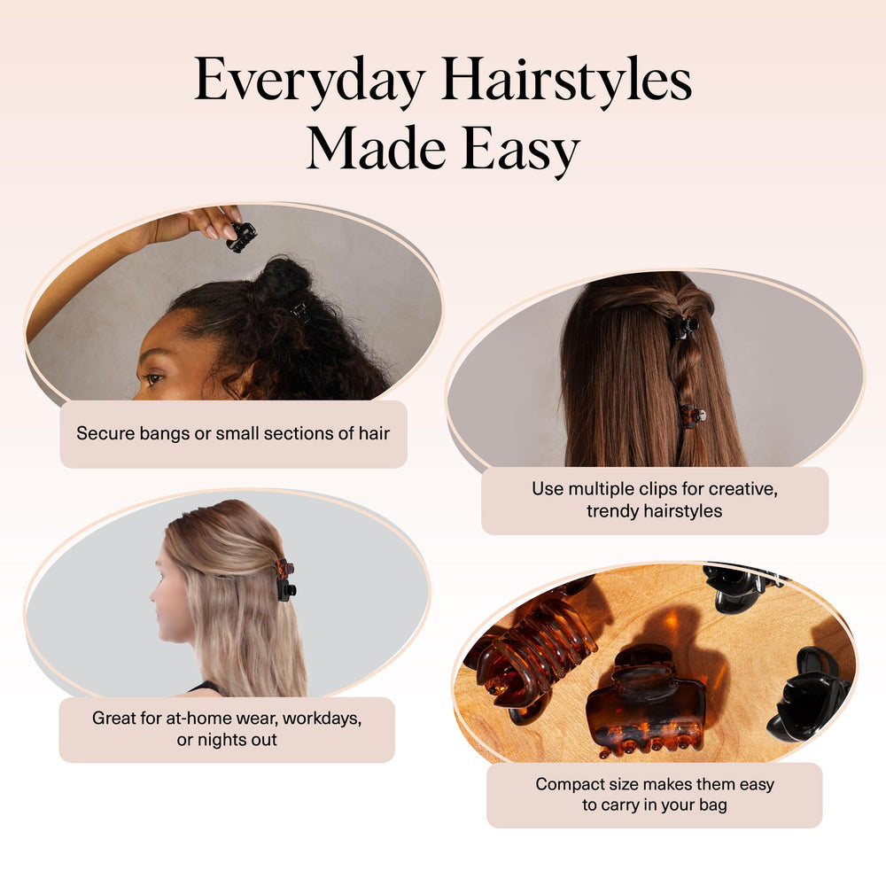 Kitsch clip styled in curly hair offering gentle hold and minimal frizz