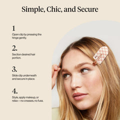 Kitsch clip gripping thick hair showing strong slip-resistant hold benefit