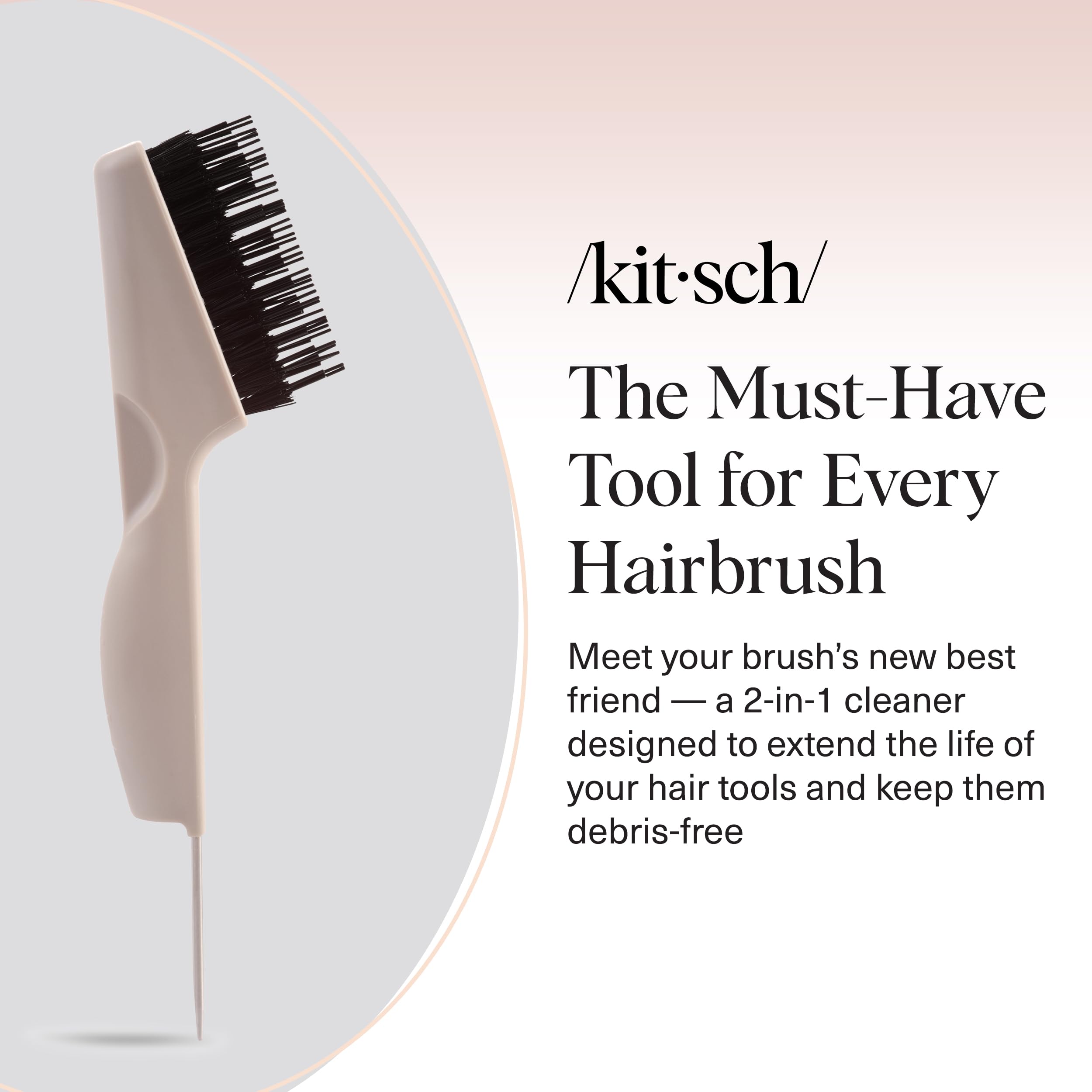 Kitsch closeup of stainless-steel pick for precise hair removal and durable performance