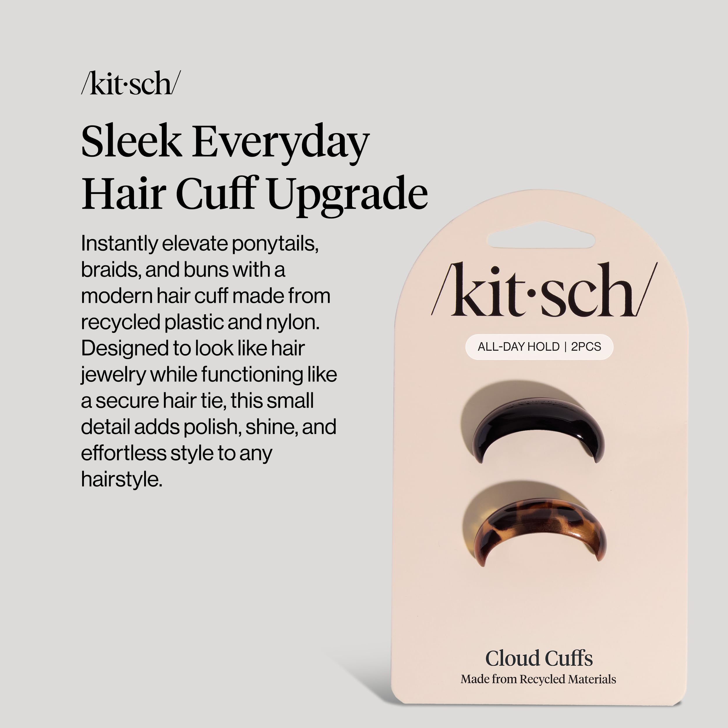 Kitsch close-up of recycled-plastic shell texture highlighting smooth shine benefit