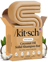 Kitsch shampoo bar front packaging showing product name and size benefit