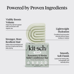 Kitsch conditioner bar close-up texture highlighting smooth conditioning surface