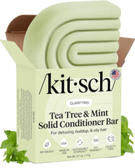 Kitsch conditioner bar front packaging showing product and benefit of plastic-free convenience