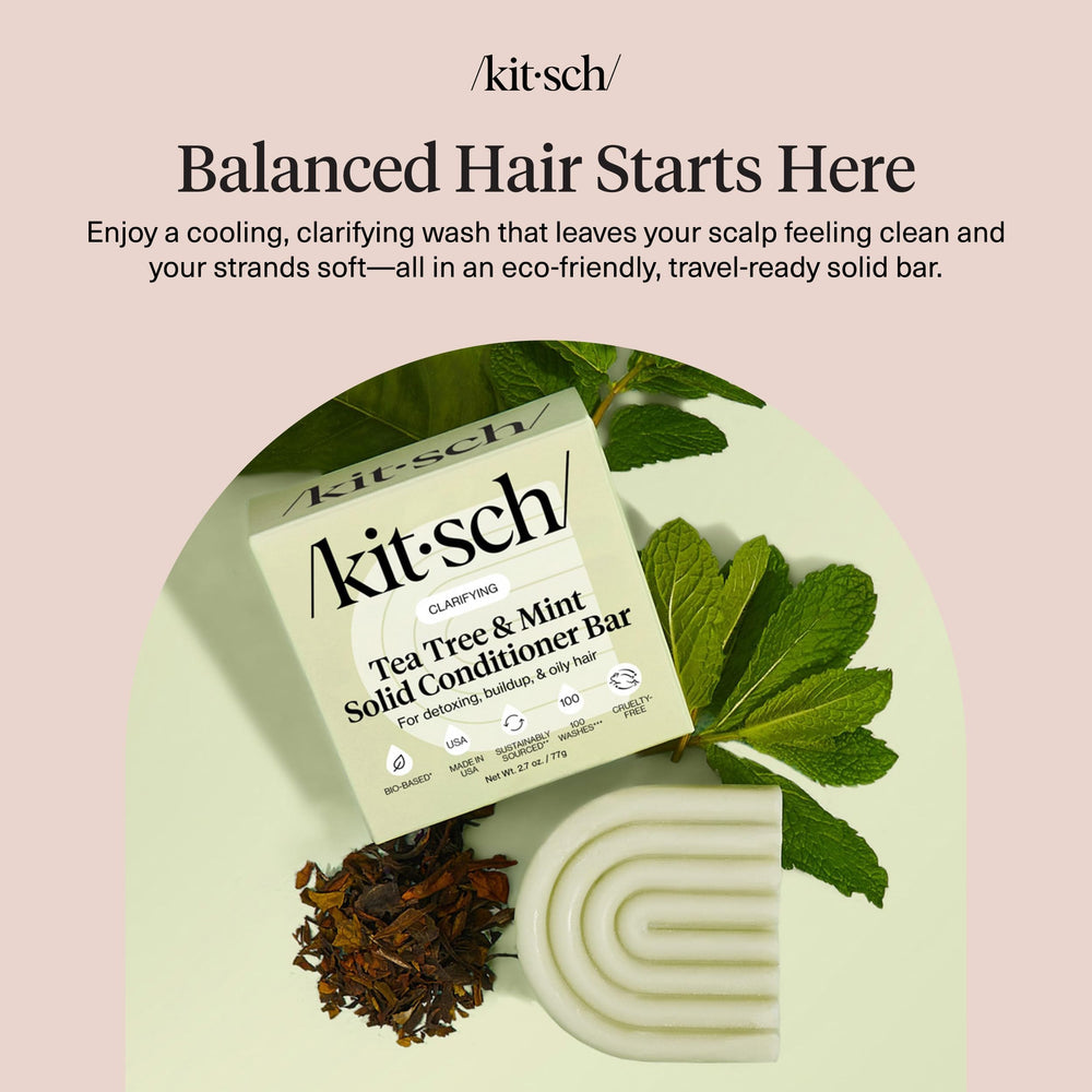 Kitsch conditioner bar being worked into lather demonstrating lightweight conditioning