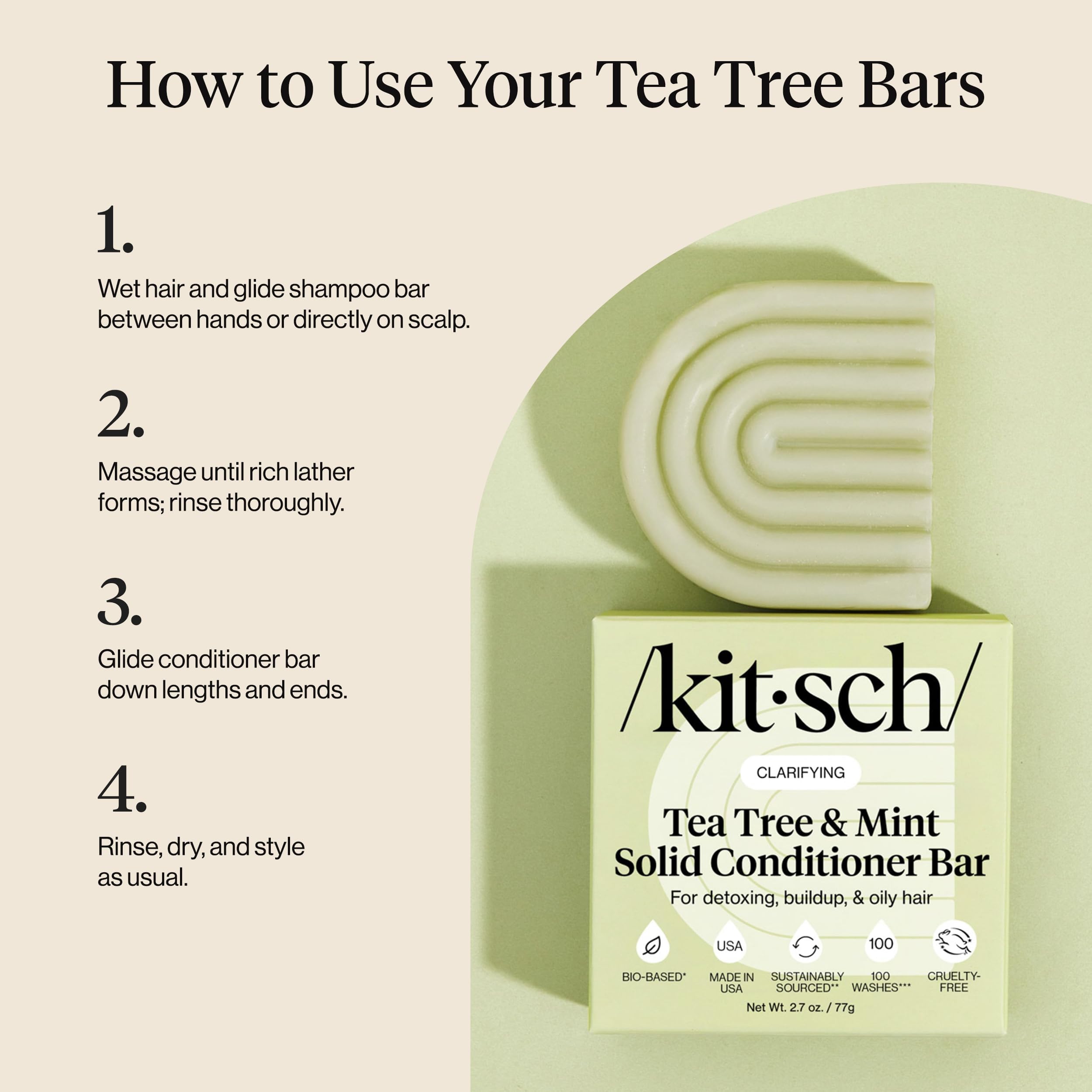 Kitsch conditioner bar placed on a bathroom shelf conveying daily routine simplicity