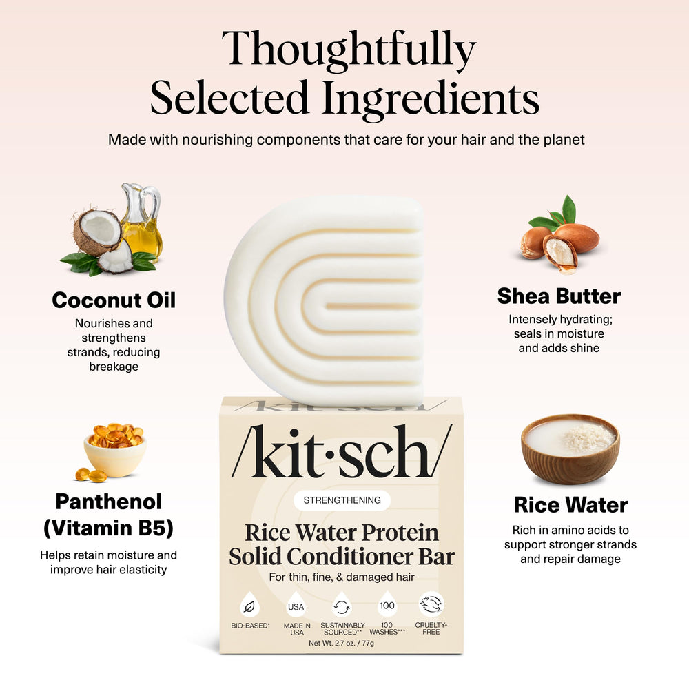 Kitsch conditioner bar inside a travel tin for compact, plastic-free packing benefit