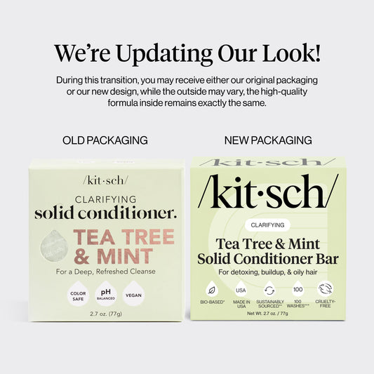 Kitsch conditioner bar side profile highlighting smooth texture for easy application