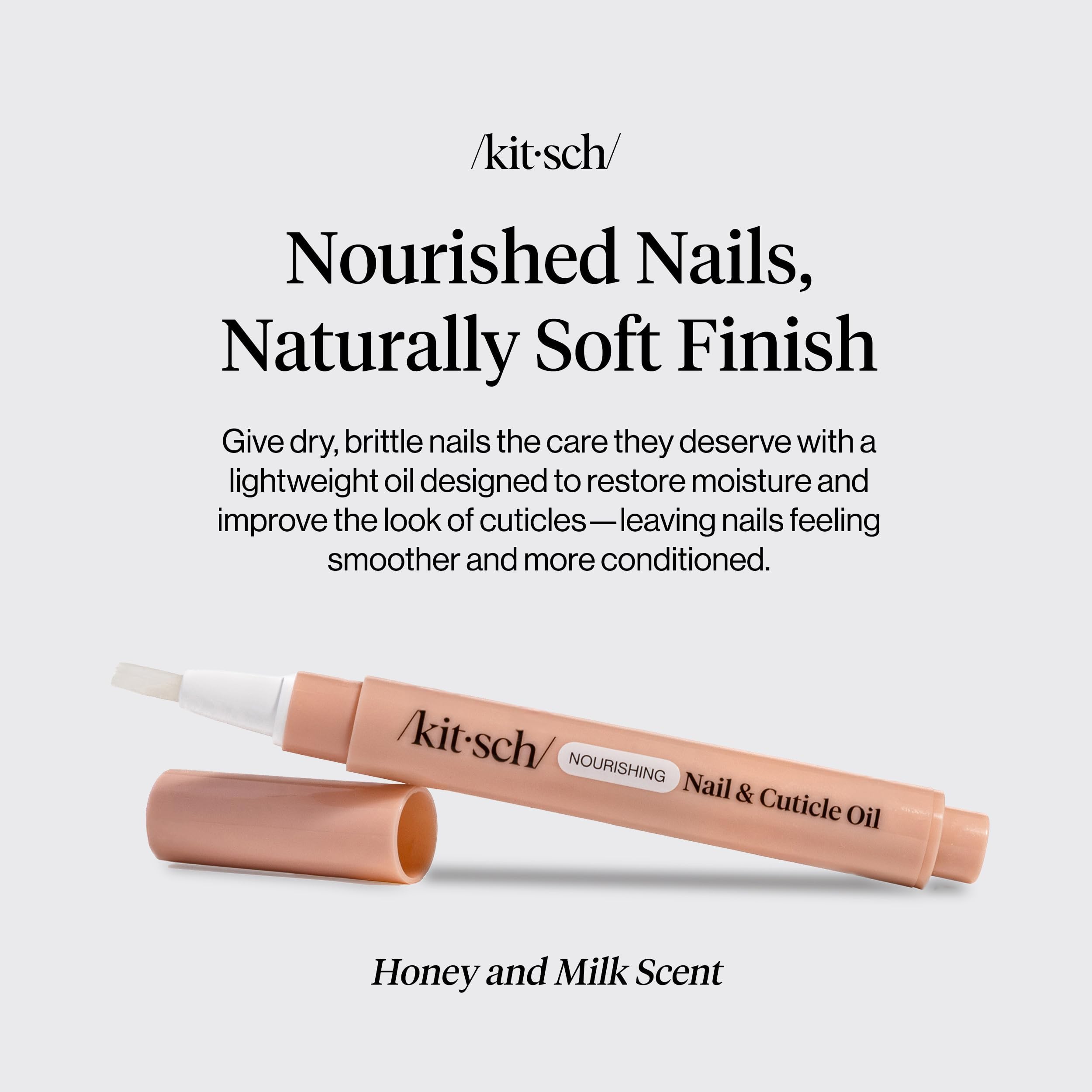 Kitsch brush-tip close-up demonstrating precise, mess-free application benefit