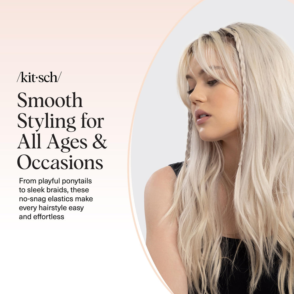 Kitsch elastics paired with salon tools for professional styling use