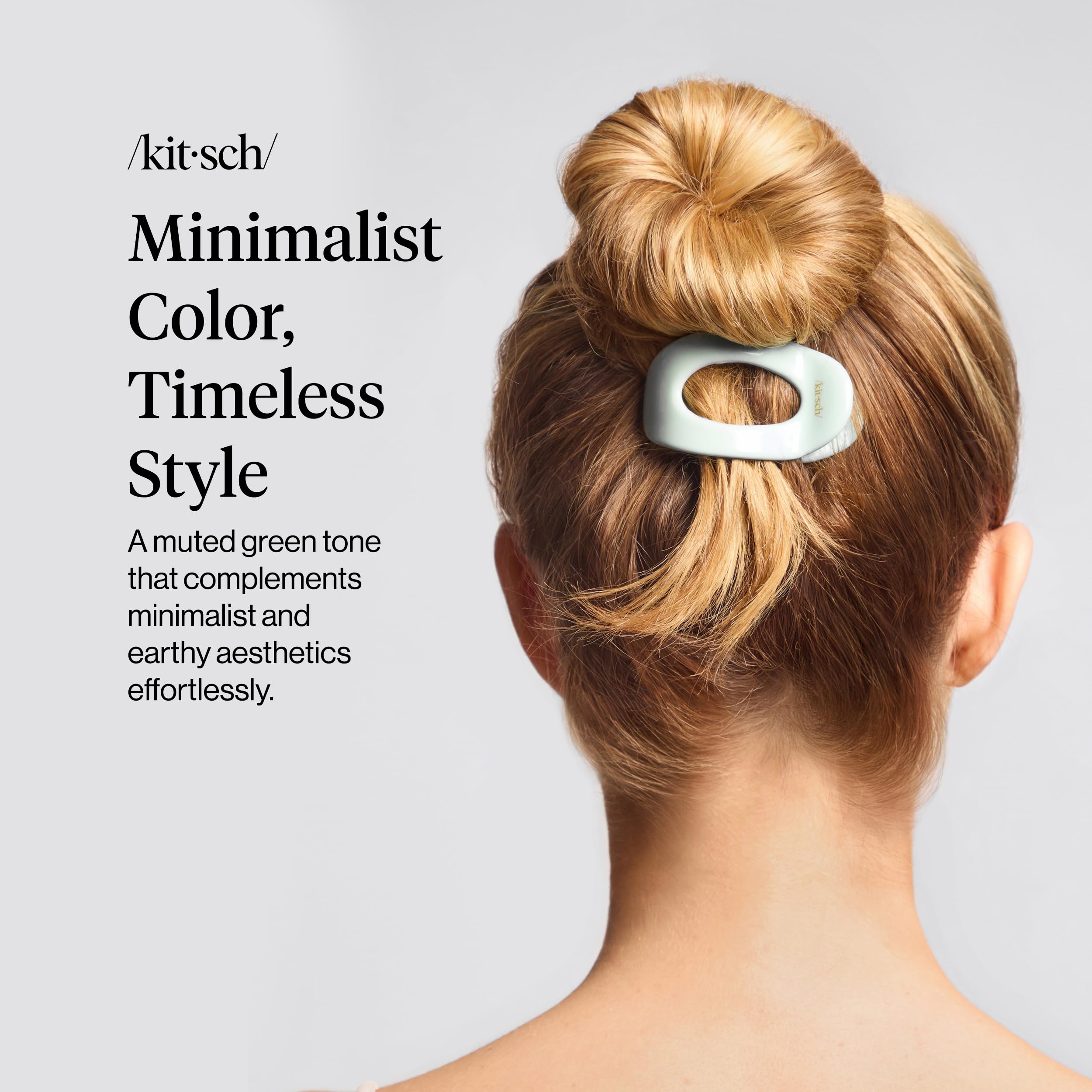 Kitsch side profile of sage clip highlighting low-profile shape for comfortable wear