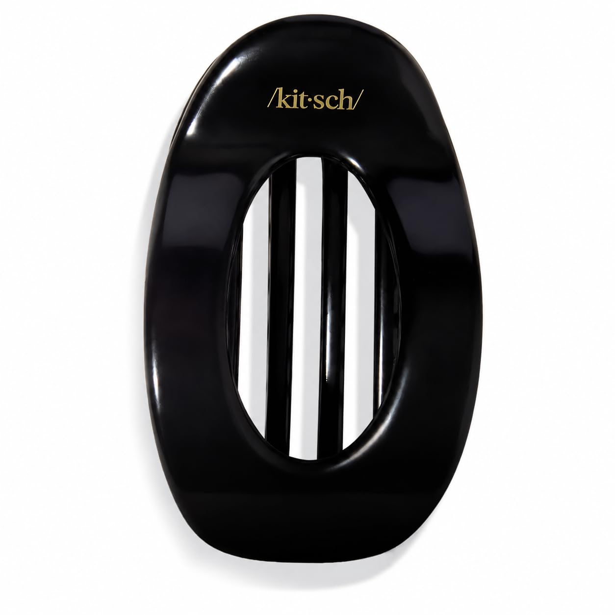 Kitsch front view of flat claw clip showing sleek shape and secure hold
