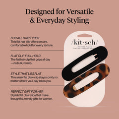 Kitsch tortoise clip styling half-up hair for polished casual look