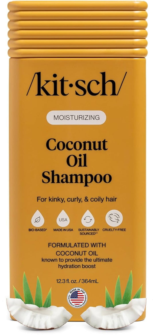 Kitsch front bottle showing product name and coconut benefits for hydrated hair