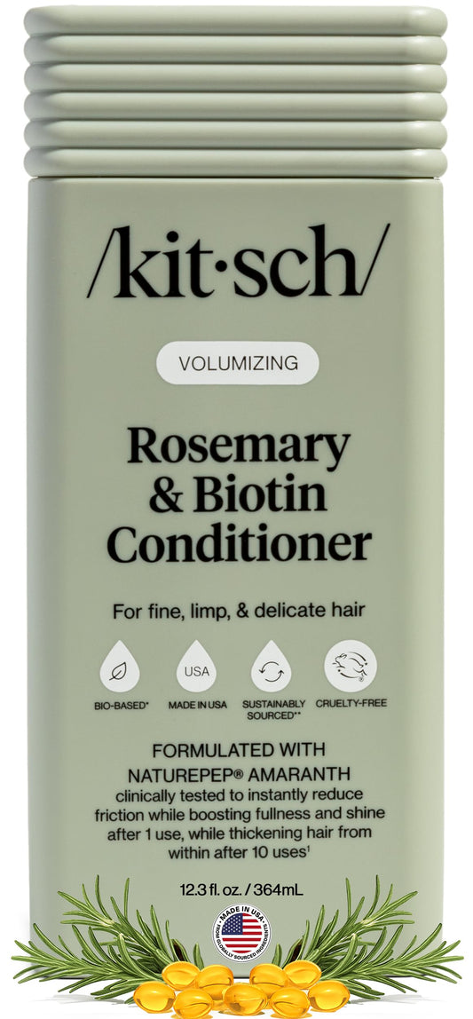 Kitsch front bottle showing label and size for easy identification and benefit