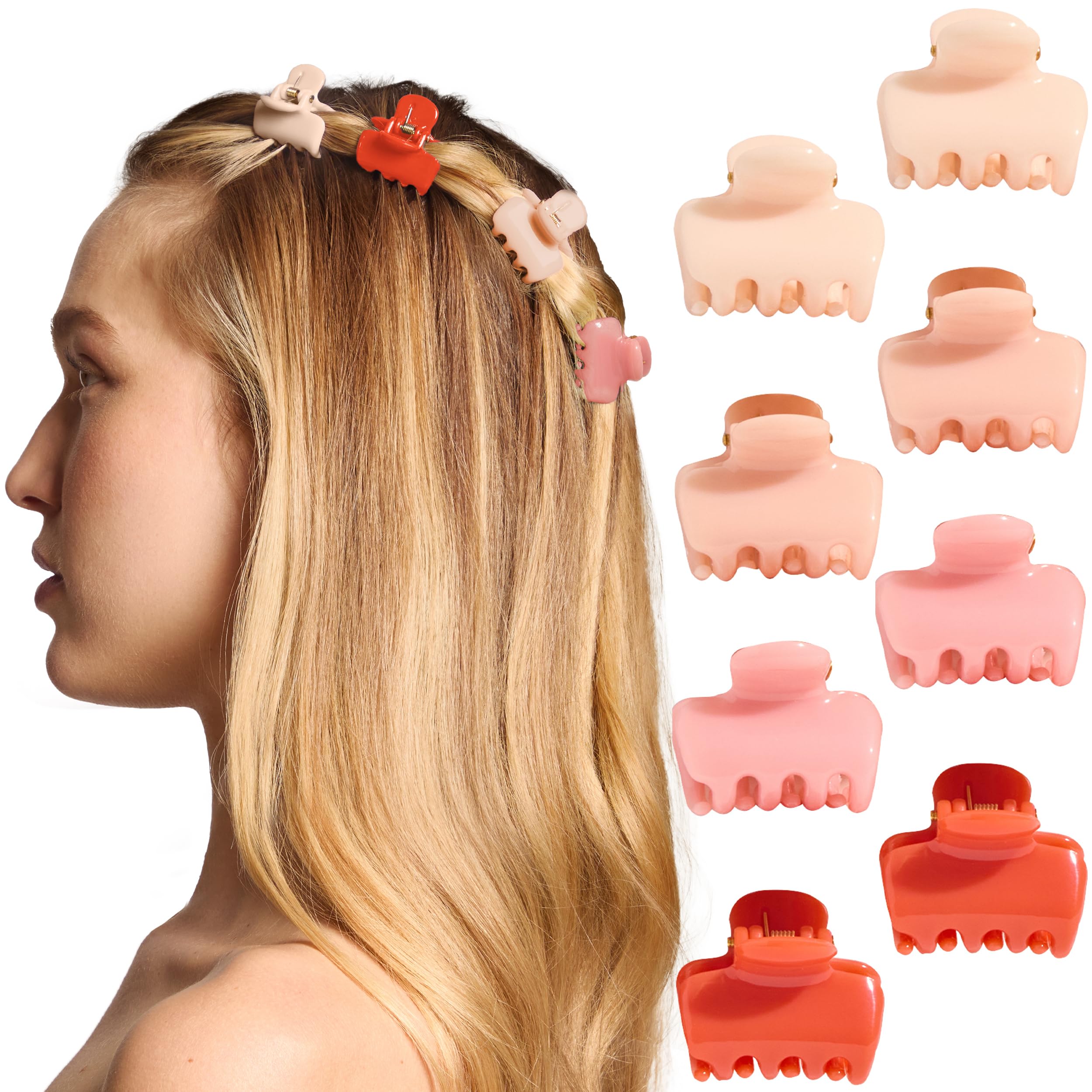 Kitsch front view of mini clips shows compact hold and pretty colors