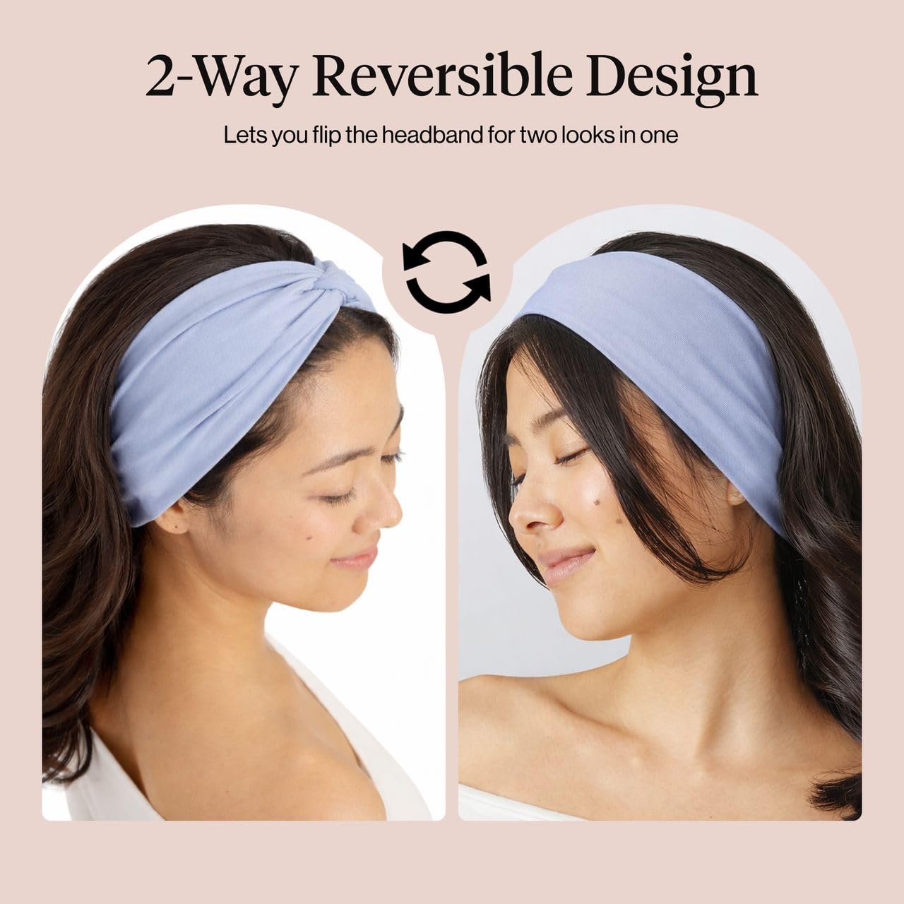 Kitsch headband worn with high ponytail for non-slip workout benefit
