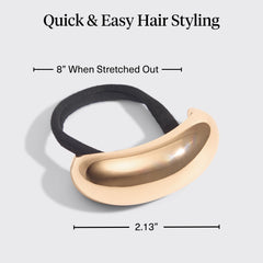 Kitsch gold hair cuff secured over a braid adding a metallic accent to textured hair