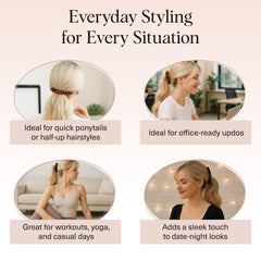 Kitsch half-up retro 80s look demonstrating versatile styling options