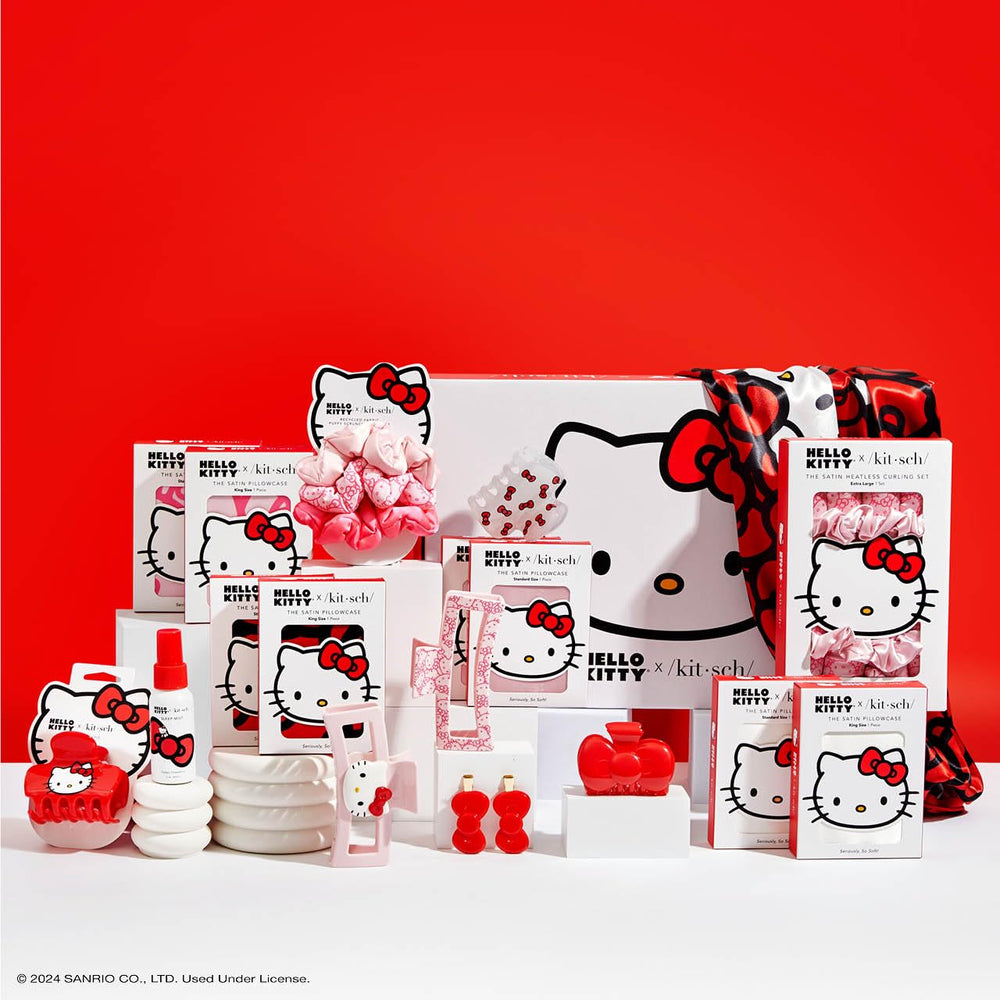 Kitsch Hello Kitty back label showing recycled plastic material information
