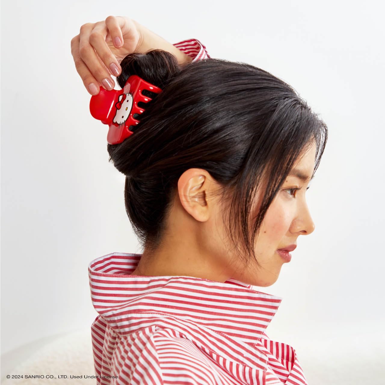 Kitsch Hello Kitty clip in hair half-up style for secure everyday wear