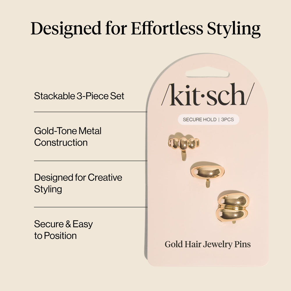 Kitsch pin inserted in a braid adding secure hold and decorative sparkle