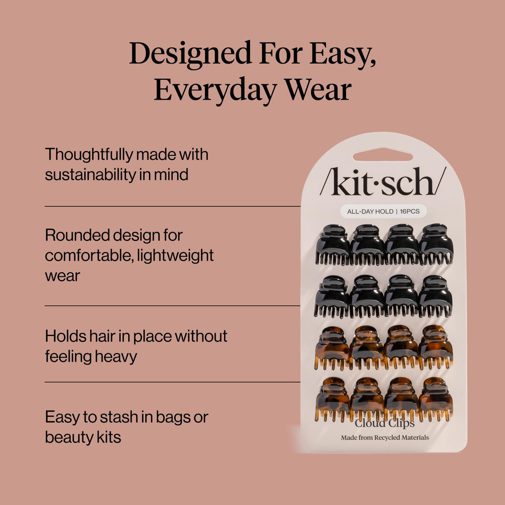 Kitsch clip securing bangs offering no-pull comfort benefit