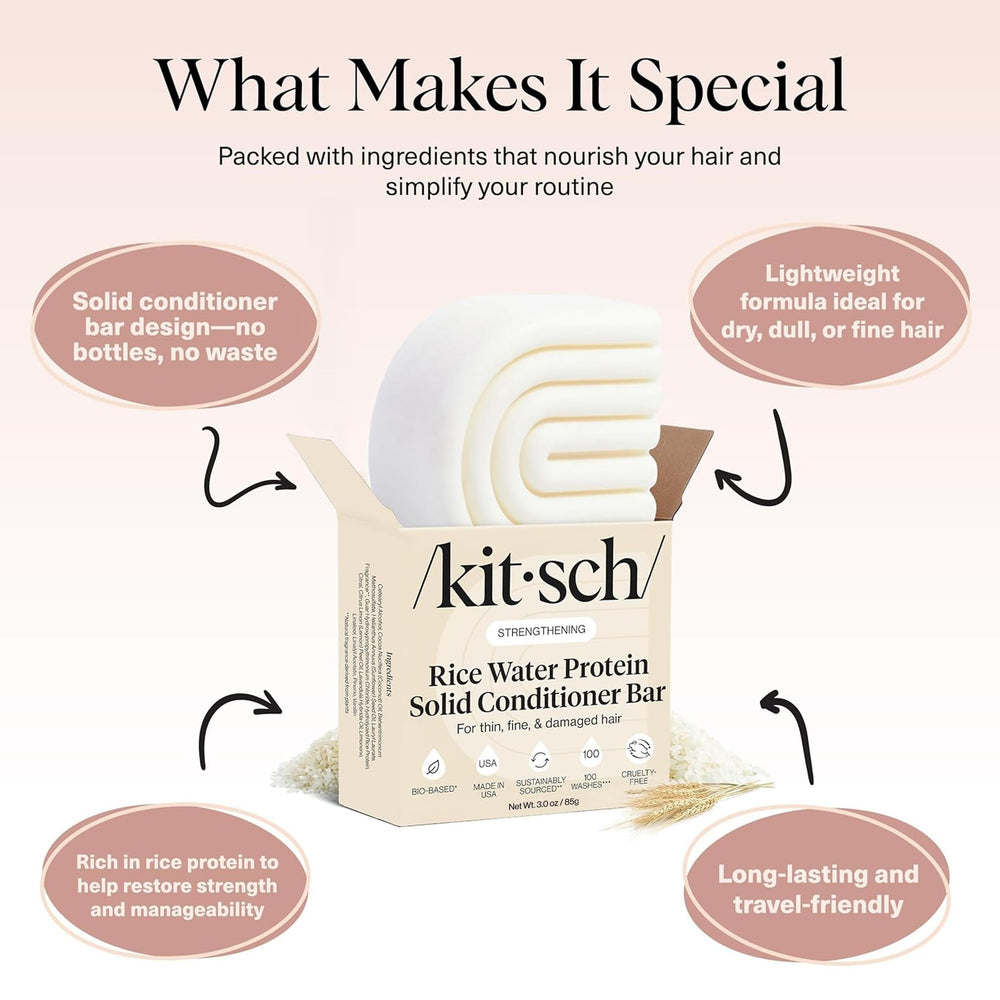 Kitsch in shower use showing smooth hair and improved manageability