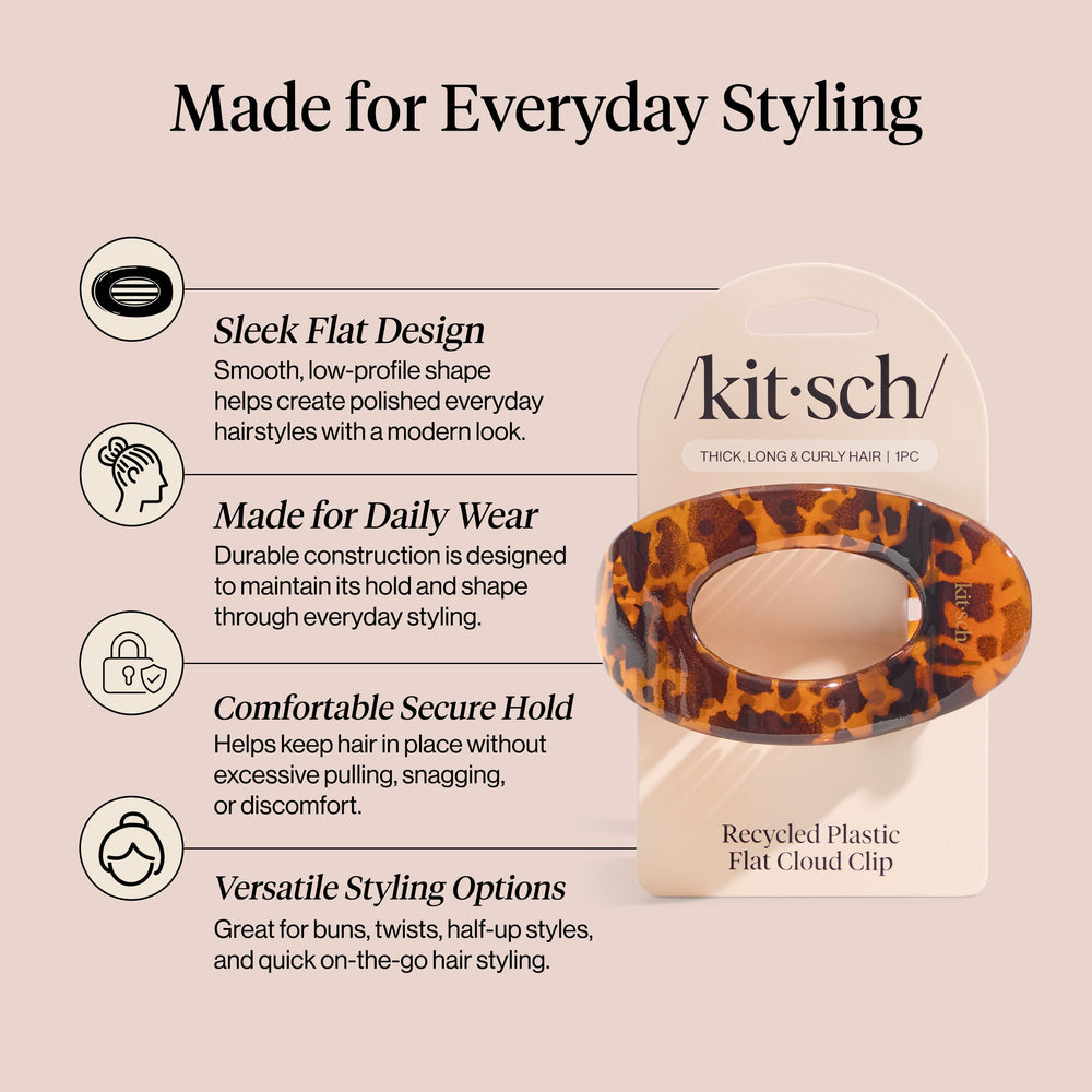 kitsch in use half-up style demonstrating secure, polished everyday look