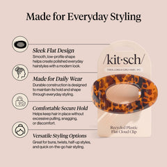 kitsch in use half-up style demonstrating secure, polished everyday look