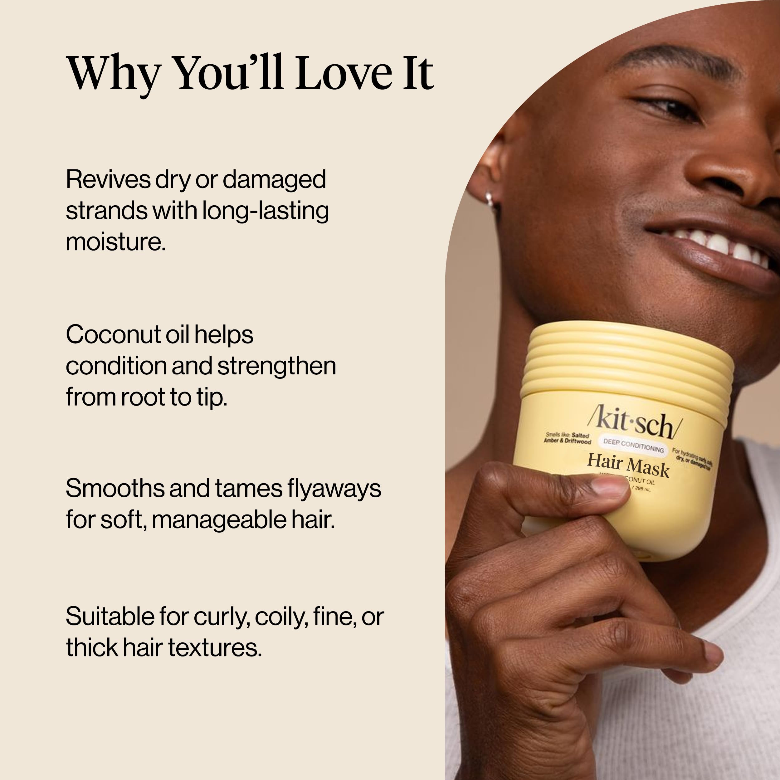 Kitsch coconut oil ingredient closeup highlighting nourishing oil benefits