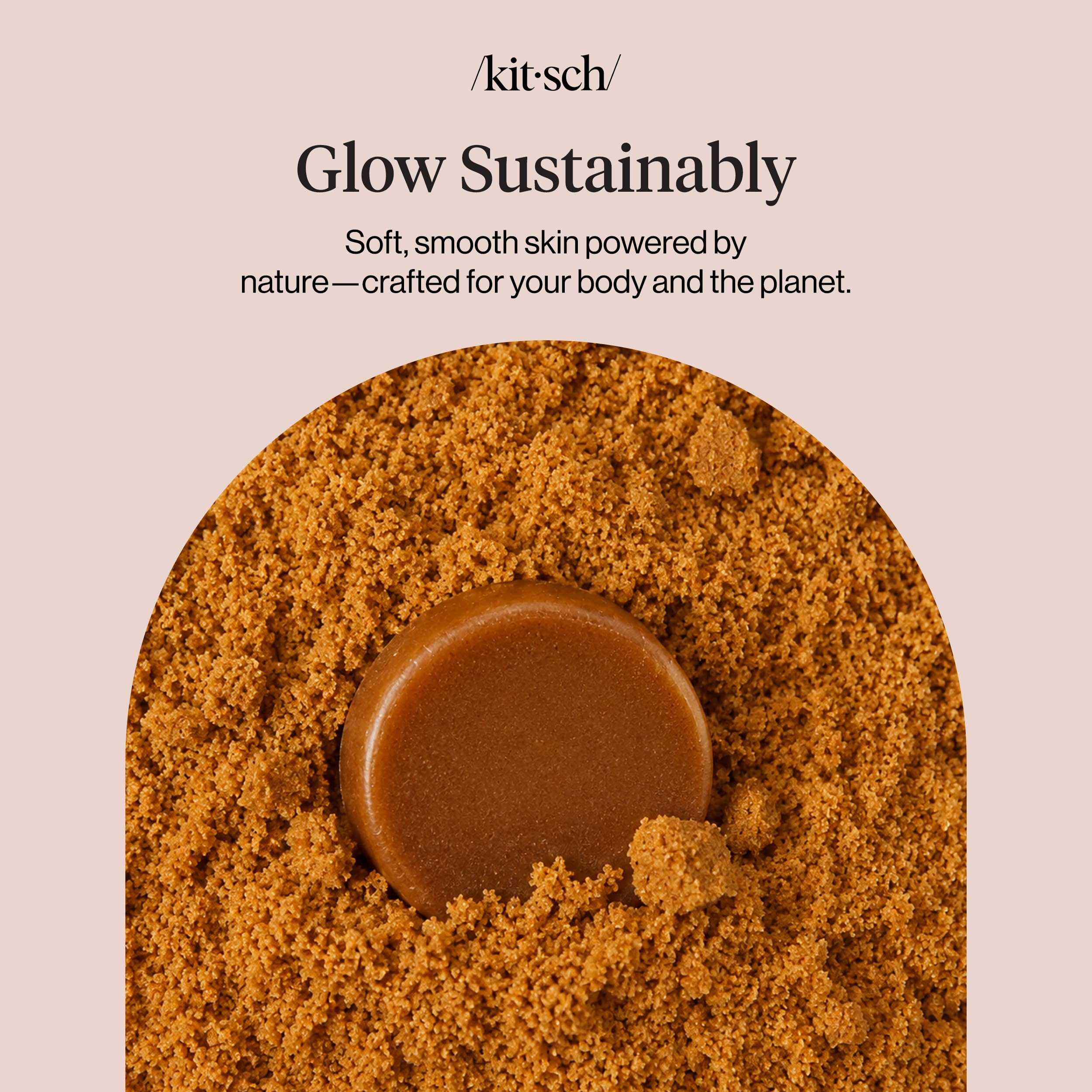 Kitsch ingredient label close-up showing coconut oil inclusion and moisturizing benefit