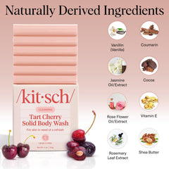 Kitsch ingredient label detail showing clean, vegan formula for peace of mind