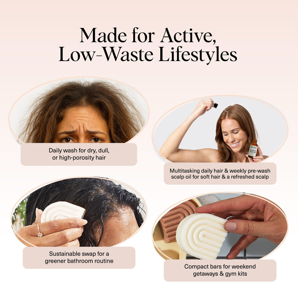 Kitsch botanical ingredients with rosemary and oils highlighting clean formulation