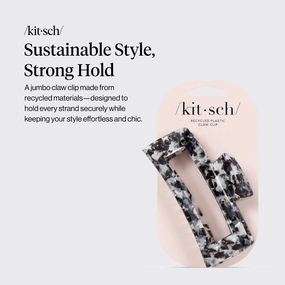 Kitsch jumbo clip side profile illustrating open arch for strong hold and comfort