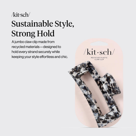 Kitsch jumbo clip side profile illustrating open arch for strong hold and comfort