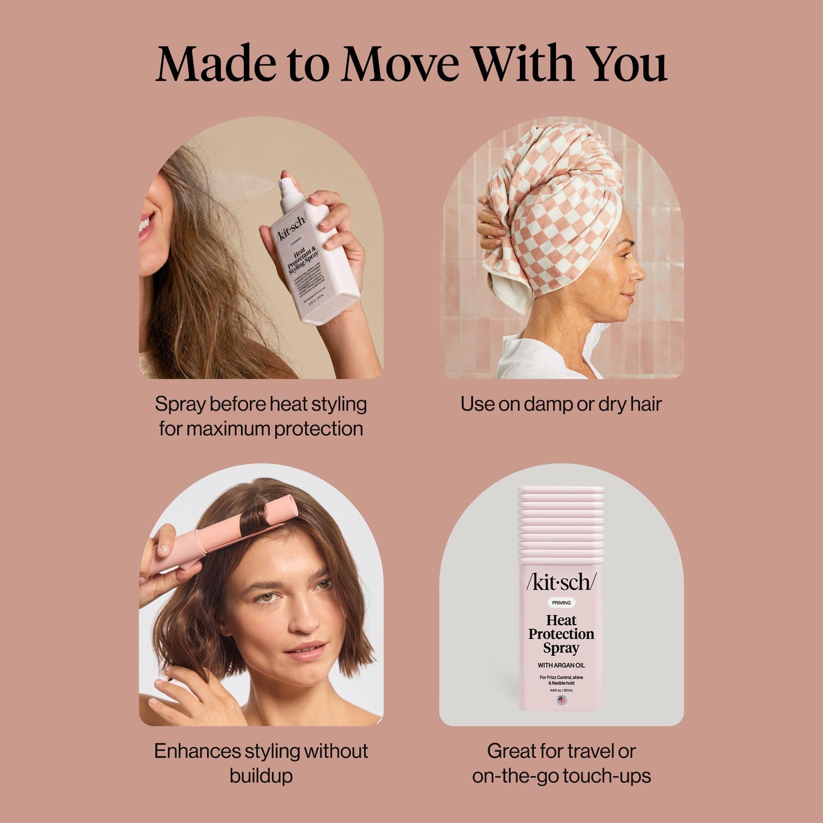Kitsch label showing clean-beauty claims and free-from benefits for peace of mind