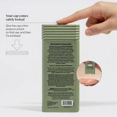 Kitsch label close-up showing rosemary and biotin callouts, clarity benefit