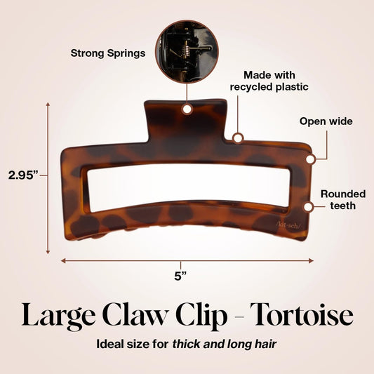 Kitsch large clip close-up of teeth showing secure grip for thick hair