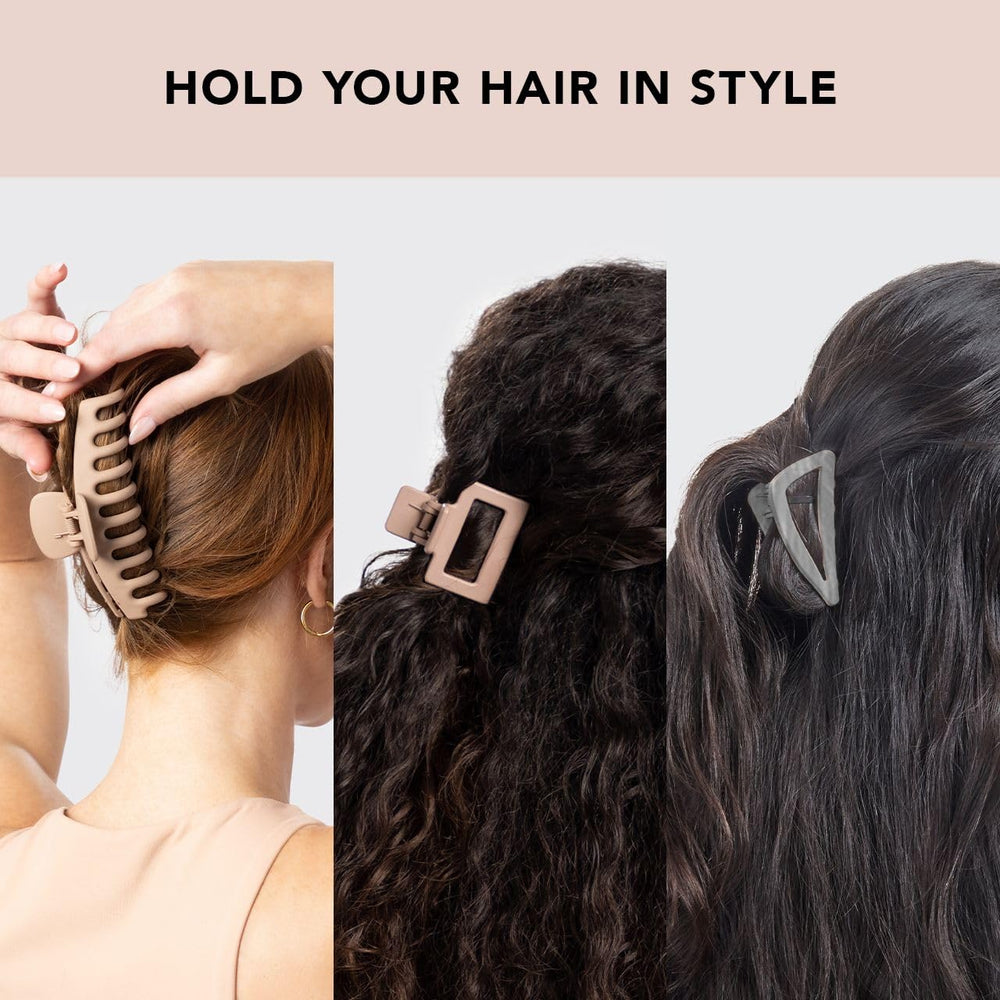 Kitsch large clip holding thick hair to demonstrate strong, comfortable hold