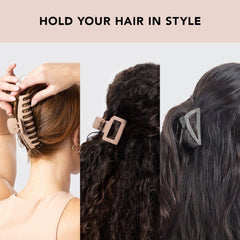 Kitsch large clip holding thick hair to demonstrate strong, comfortable hold